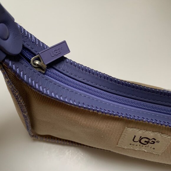 Vintage Y2K UGG Canvas and Purple Leather Trim Shoulder Bag - Picture 5 of 7